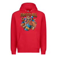 Red Football life afro girl sneakers Premium Hoodie - RanaPortraitStore
