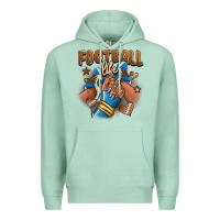 Seafoam Football life afro girl sneakers Premium Hoodie - RanaPortraitStore