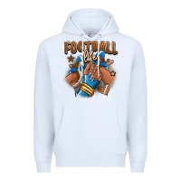White Football life afro girl sneakers Premium Hoodie - RanaPortraitStore