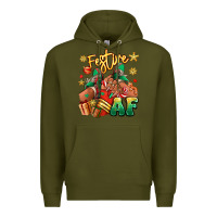 Army Green Festive af Christmas black girl sneakers Premium Hoodie - RanaPortraitStore
