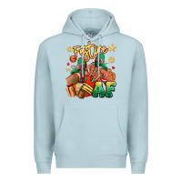 Blue Mist Festive af Christmas black girl sneakers Premium Hoodie - RanaPortraitStore