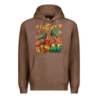 Chestnut Festive af Christmas black girl sneakers Premium Hoodie - RanaPortraitStore