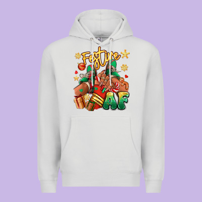 Festive Af Christmas Black Girl Sneakers Premium Hoodie Designed By Ranaportraitstore
