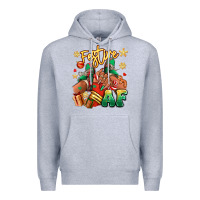 Heather Grey Festive af Christmas black girl sneakers Premium Hoodie - RanaPortraitStore