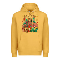 Mustard Festive af Christmas black girl sneakers Premium Hoodie - RanaPortraitStore
