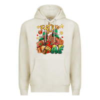 Oatmeal Heather Festive af Christmas black girl sneakers Premium Hoodie - RanaPortraitStore