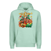 Seafoam Festive af Christmas black girl sneakers Premium Hoodie - RanaPortraitStore