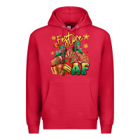 Cardinal Festive af Christmas black girl sneakers Premium Hoodie - RanaPortraitStore