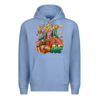 Colony Blue Festive af Christmas black girl sneakers Premium Hoodie - RanaPortraitStore