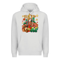 Dove Grey Festive af Christmas black girl sneakers Premium Hoodie - RanaPortraitStore
