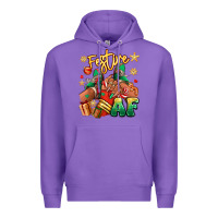 Purple Festive af Christmas black girl sneakers Premium Hoodie - RanaPortraitStore