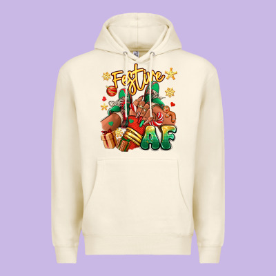 Festive Af Christmas Black Girl Sneakers Premium Hoodie Designed By Ranaportraitstore