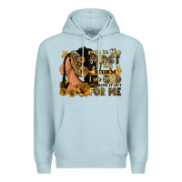 Blue Mist Even in the midst of my storm afro woman Premium Hoodie - RanaPortraitStore