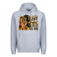 Heather Grey Even in the midst of my storm afro woman Premium Hoodie - RanaPortraitStore