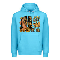 Ocean Blue Even in the midst of my storm afro woman Premium Hoodie - RanaPortraitStore