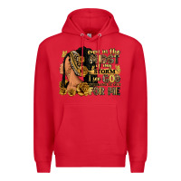 Red Even in the midst of my storm afro woman Premium Hoodie - RanaPortraitStore