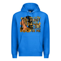 True Royal Even in the midst of my storm afro woman Premium Hoodie - RanaPortraitStore