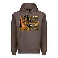 Coffee Even in the midst of my storm afro woman Premium Hoodie - RanaPortraitStore