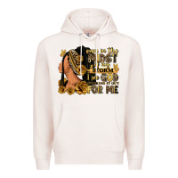 Pale Pink Even in the midst of my storm afro woman Premium Hoodie - RanaPortraitStore