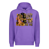 Purple Even in the midst of my storm afro woman Premium Hoodie - RanaPortraitStore