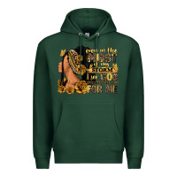 Sports Green Even in the midst of my storm afro woman Premium Hoodie - RanaPortraitStore
