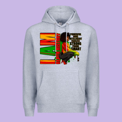 I Am Black History Afro American Woman Premium Hoodie Designed By Ranaportraitstore