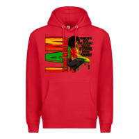 Red I am black history Afro American woman Premium Hoodie - RanaPortraitStore