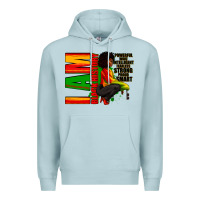 Blue Mist I am black history Afro American woman Premium Hoodie - RanaPortraitStore