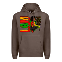 Coffee I am black history Afro American woman Premium Hoodie - RanaPortraitStore