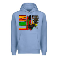 Colony Blue I am black history Afro American woman Premium Hoodie - RanaPortraitStore