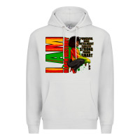 Dove Grey I am black history Afro American woman Premium Hoodie - RanaPortraitStore
