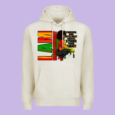 I Am Black History Afro American Woman Premium Hoodie Designed By Ranaportraitstore