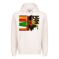 Pale Pink I am black history Afro American woman Premium Hoodie - RanaPortraitStore