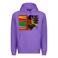 Purple I am black history Afro American woman Premium Hoodie - RanaPortraitStore
