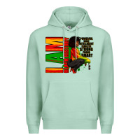 Seafoam I am black history Afro American woman Premium Hoodie - RanaPortraitStore