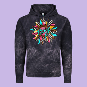 Racing Sunflower Vintage Hoodie Designed By Adodesignshop