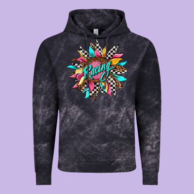Racing Sunflower Vintage Hoodie Designed By Adodesignshop