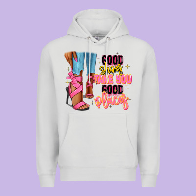 Good Shoes Take You To Good Places Black Fashion G Premium Hoodie Designed By Ranaportraitstore