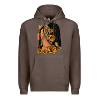 Coffee Gold roses afro woman Premium Hoodie - RanaPortraitStore