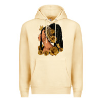 Pina Colada Gold roses afro woman Premium Hoodie - RanaPortraitStore