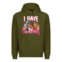 Army Green I have two moods sneaker and heels Premium Hoodie - RanaPortraitStore