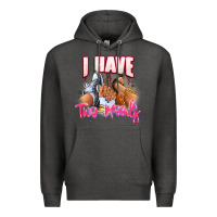 Charcoal Heather I have two moods sneaker and heels Premium Hoodie - RanaPortraitStore