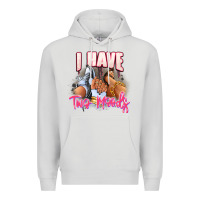 Dove Grey I have two moods sneaker and heels Premium Hoodie - RanaPortraitStore