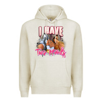 Oatmeal Heather I have two moods sneaker and heels Premium Hoodie - RanaPortraitStore