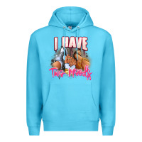 Ocean Blue I have two moods sneaker and heels Premium Hoodie - RanaPortraitStore