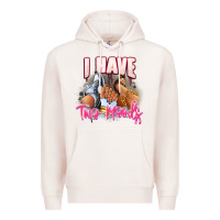Pale Pink I have two moods sneaker and heels Premium Hoodie - RanaPortraitStore