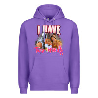 Purple I have two moods sneaker and heels Premium Hoodie - RanaPortraitStore