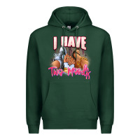 Sports Green I have two moods sneaker and heels Premium Hoodie - RanaPortraitStore