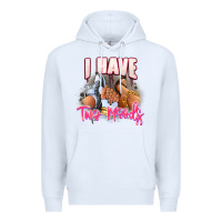 White I have two moods sneaker and heels Premium Hoodie - RanaPortraitStore