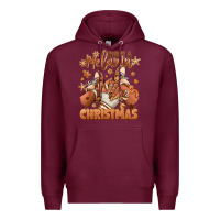 Burgundy Have a melanin Christmas black girl sneakers Premium Hoodie - RanaPortraitStore